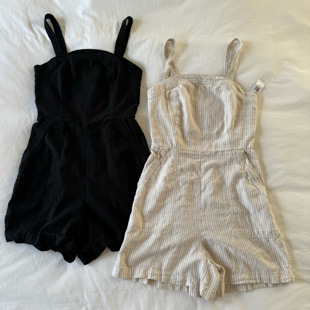 Bundle of 2 Linen Blend Rompers